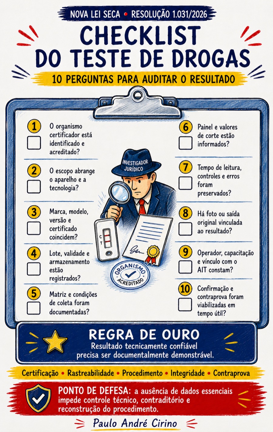 Ficha ilustrada da coleção Nova Lei Seca em Cards